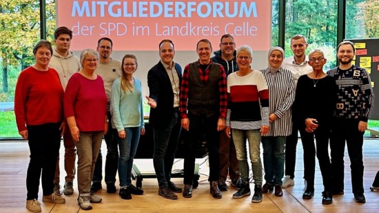 Gruppenfoto des Vorstands der SPD im Landkreis Celle